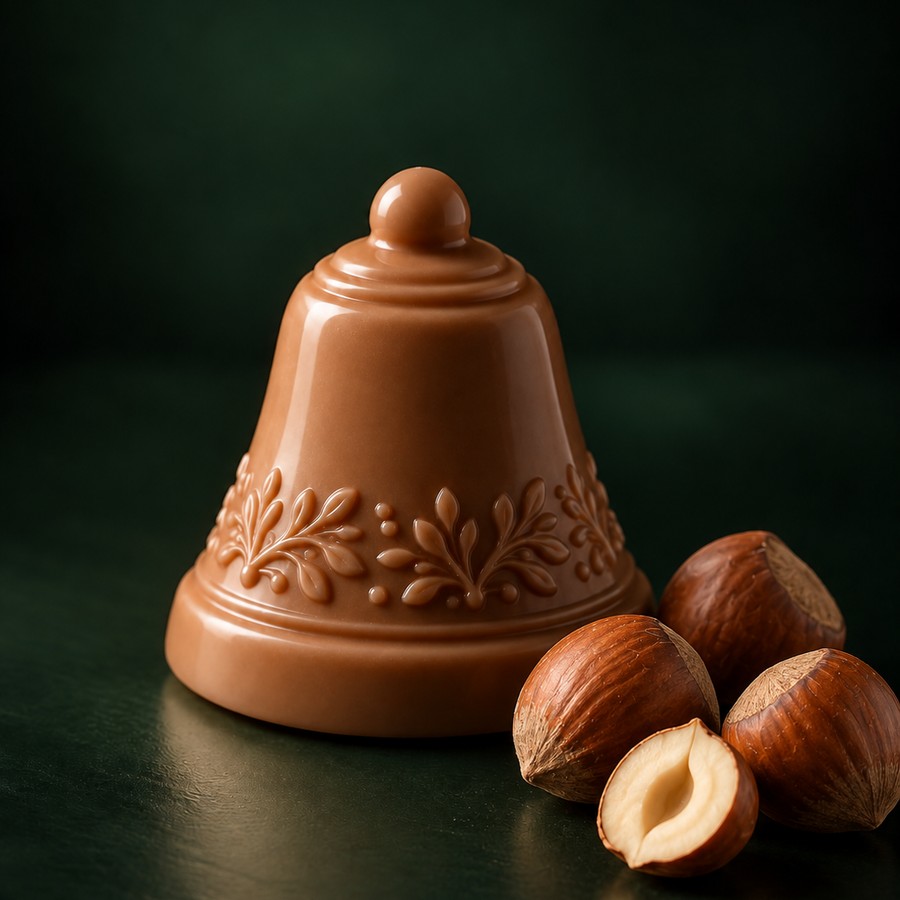 Forest Bell, milk chocolate praline with hazelnuts